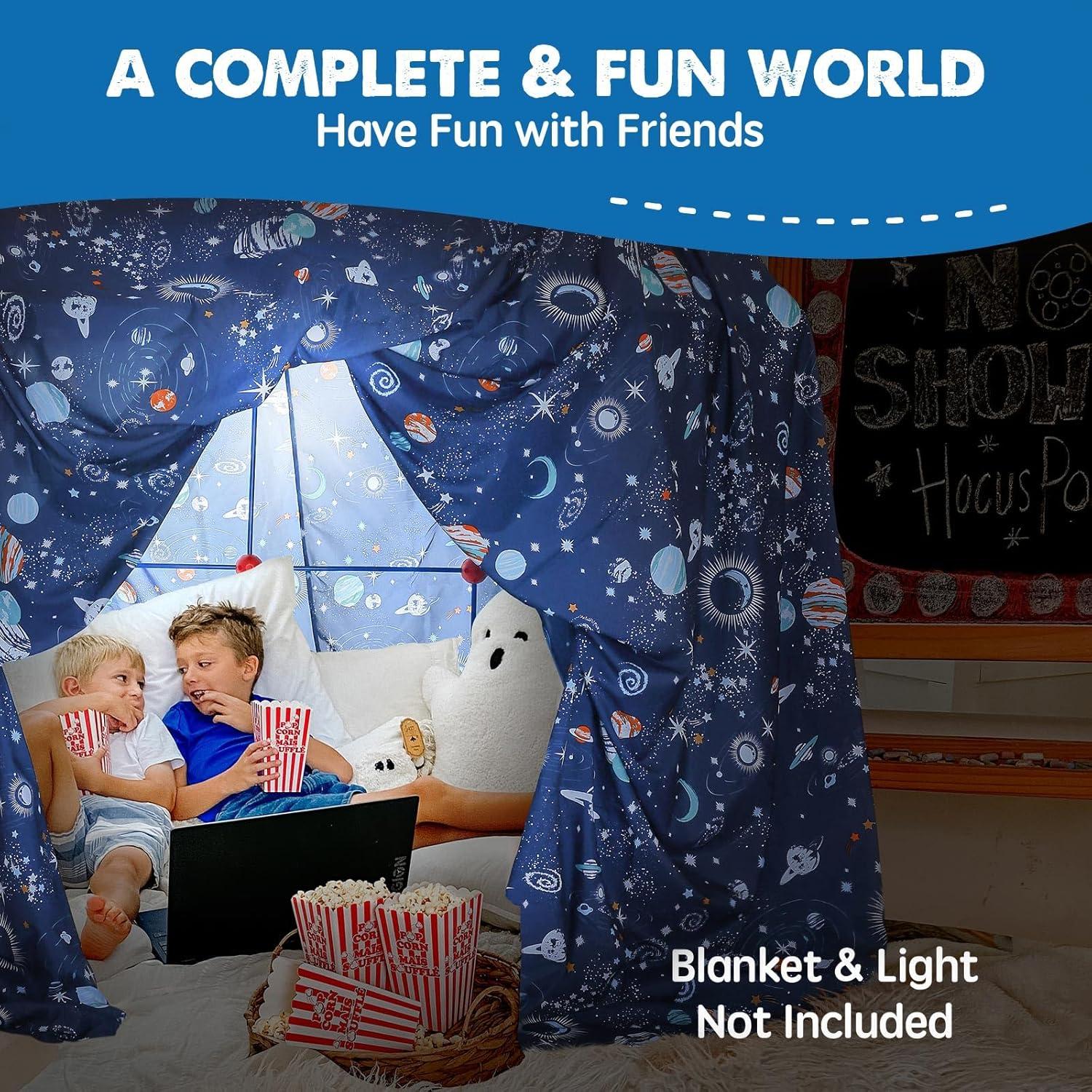 imageTiny Land Fort Building Kit Creative Fort Indoor Outdoor for 512 Years Old Boys and Girls STEM Building Toys with Storage Bag DIY Castles Tunnels with 86 Rods and 44 BallsRedbule