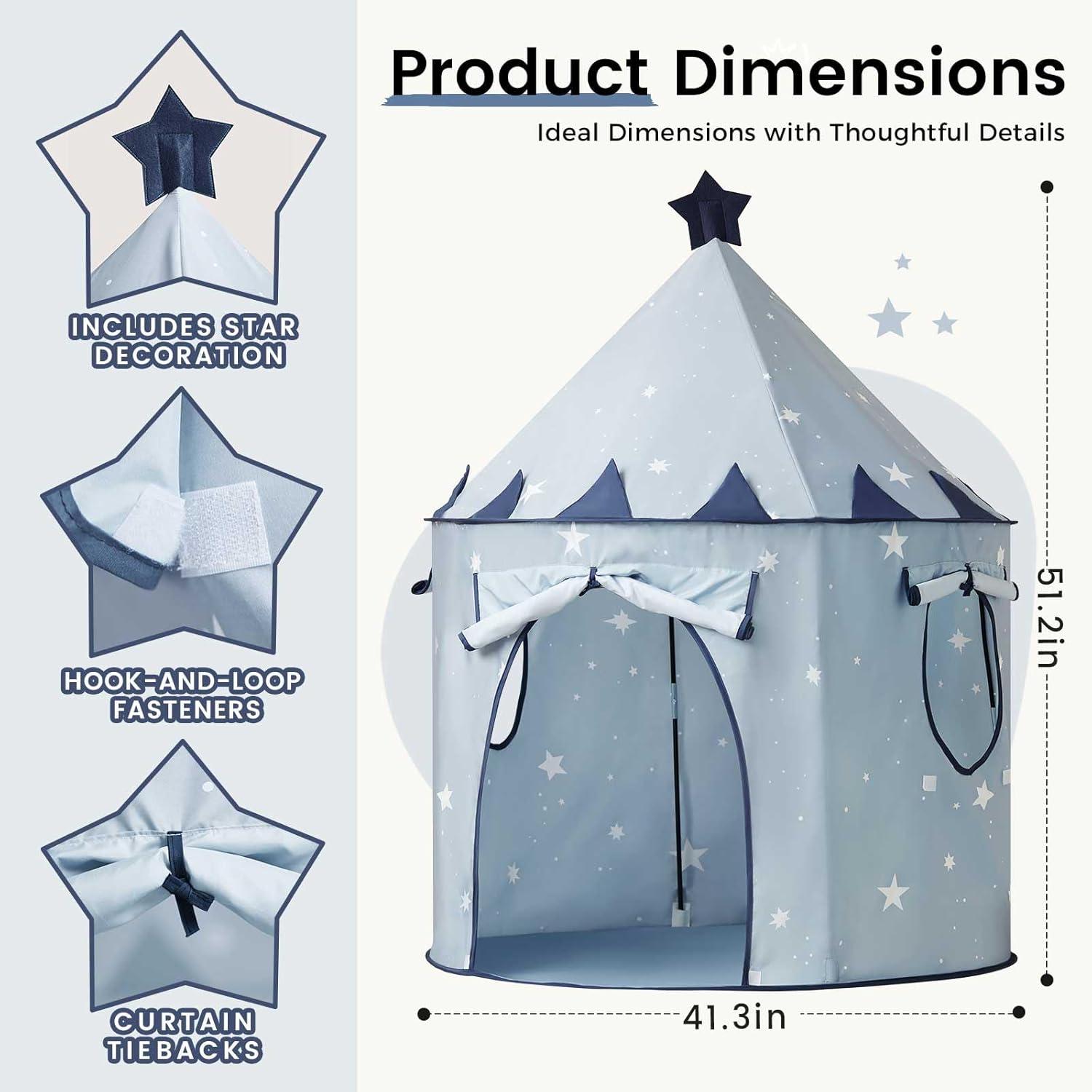imageTiny Land Kids Play Tent PopUp Cute Toddler Tents Portable Baby Tent for Indoor Fun amp ImaginationBlue