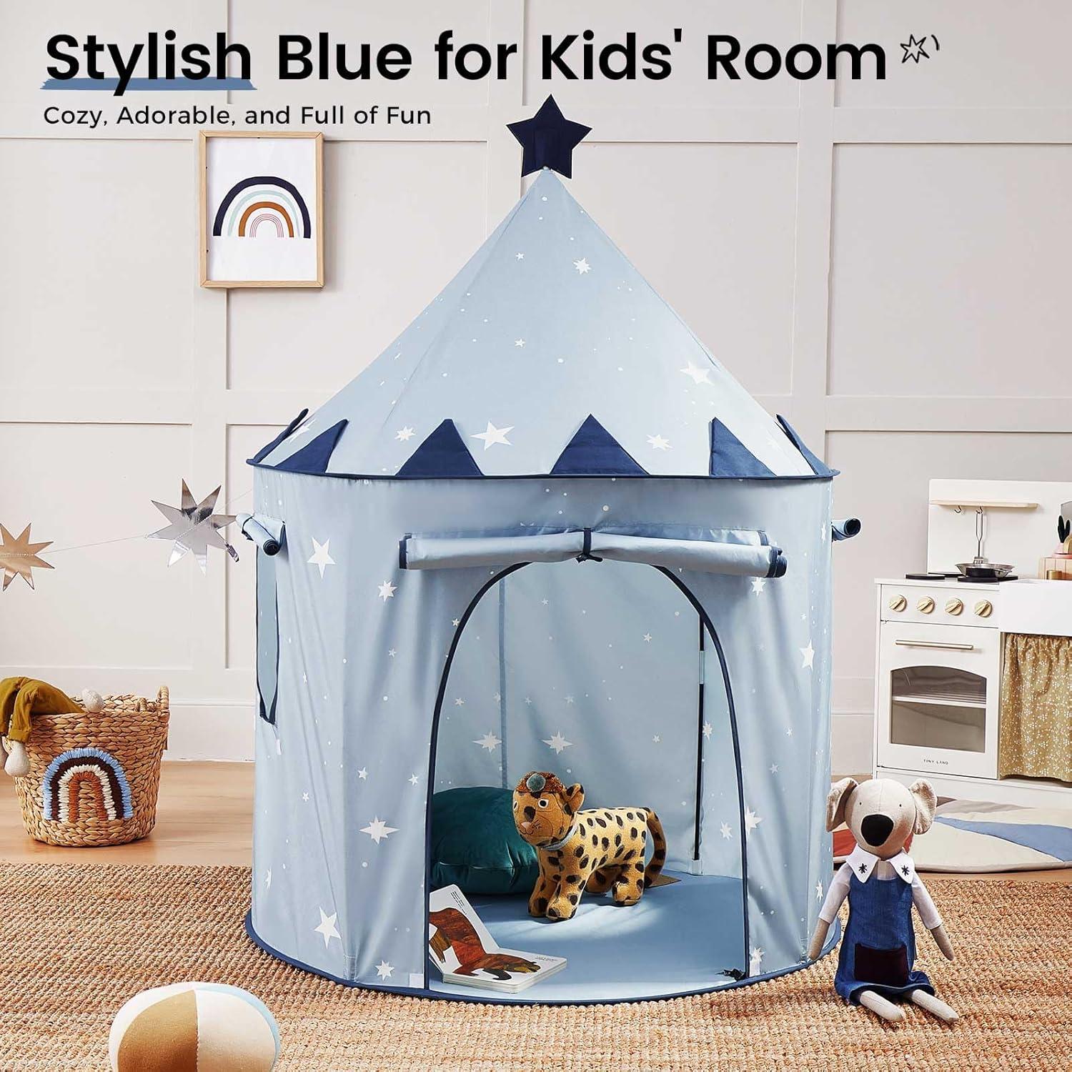 imageTiny Land Kids Play Tent PopUp Cute Toddler Tents Portable Baby Tent for Indoor Fun amp ImaginationBlue