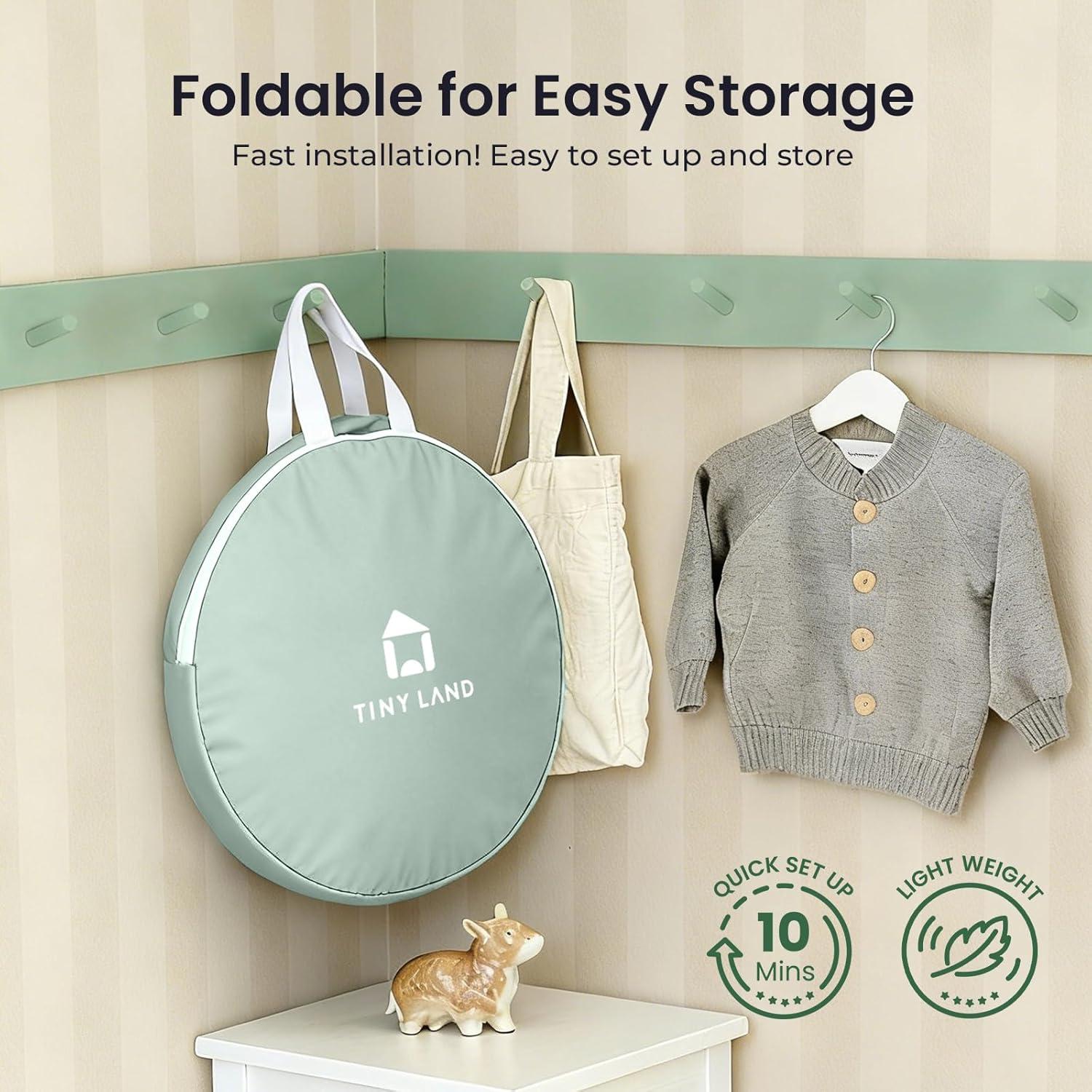imageTiny Land Kids Play Tent PopUp Cute Toddler Tents Portable Baby Tent for Indoor Fun amp ImaginationGreen