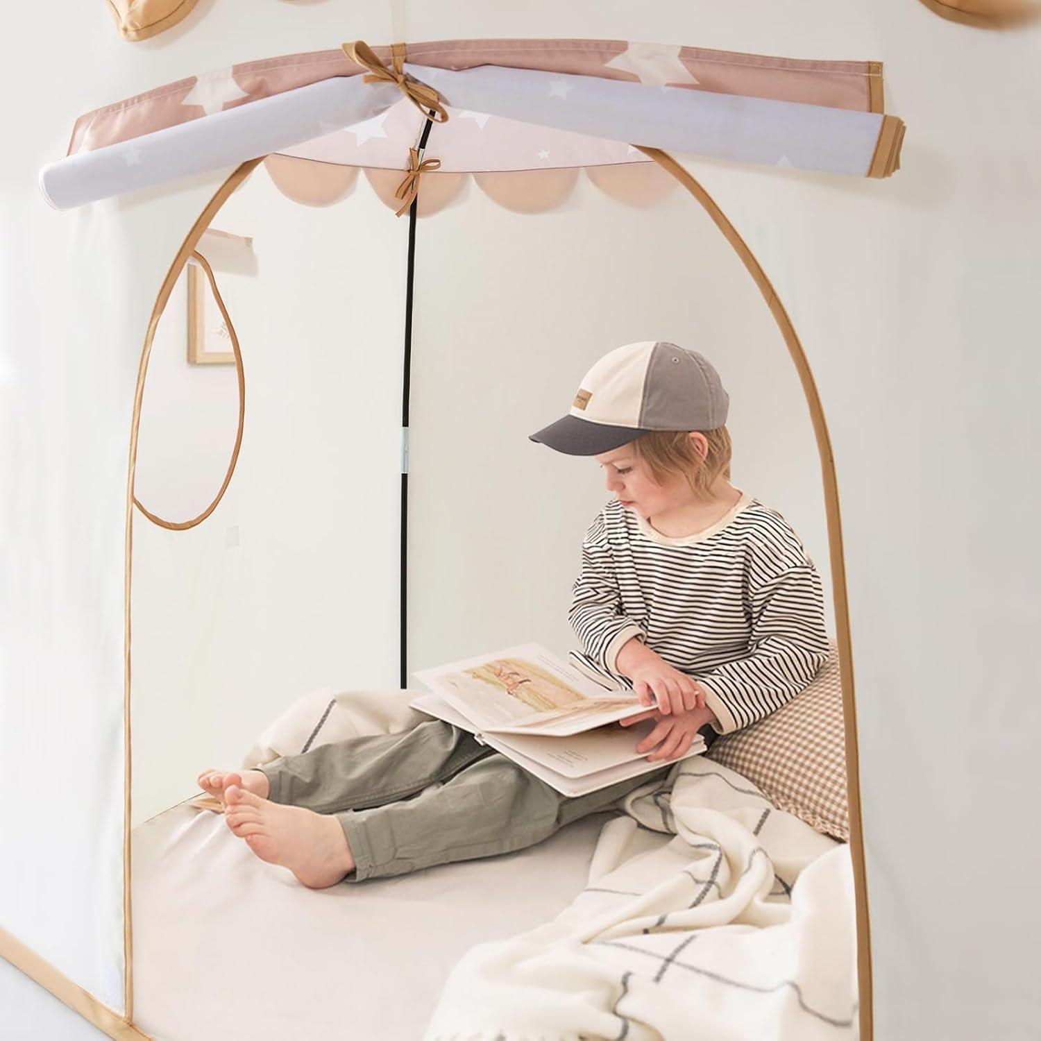 imageTiny Land Kids Play Tent PopUp Cute Toddler Tents Portable Baby Tent for Indoor Fun amp ImaginationKhaki