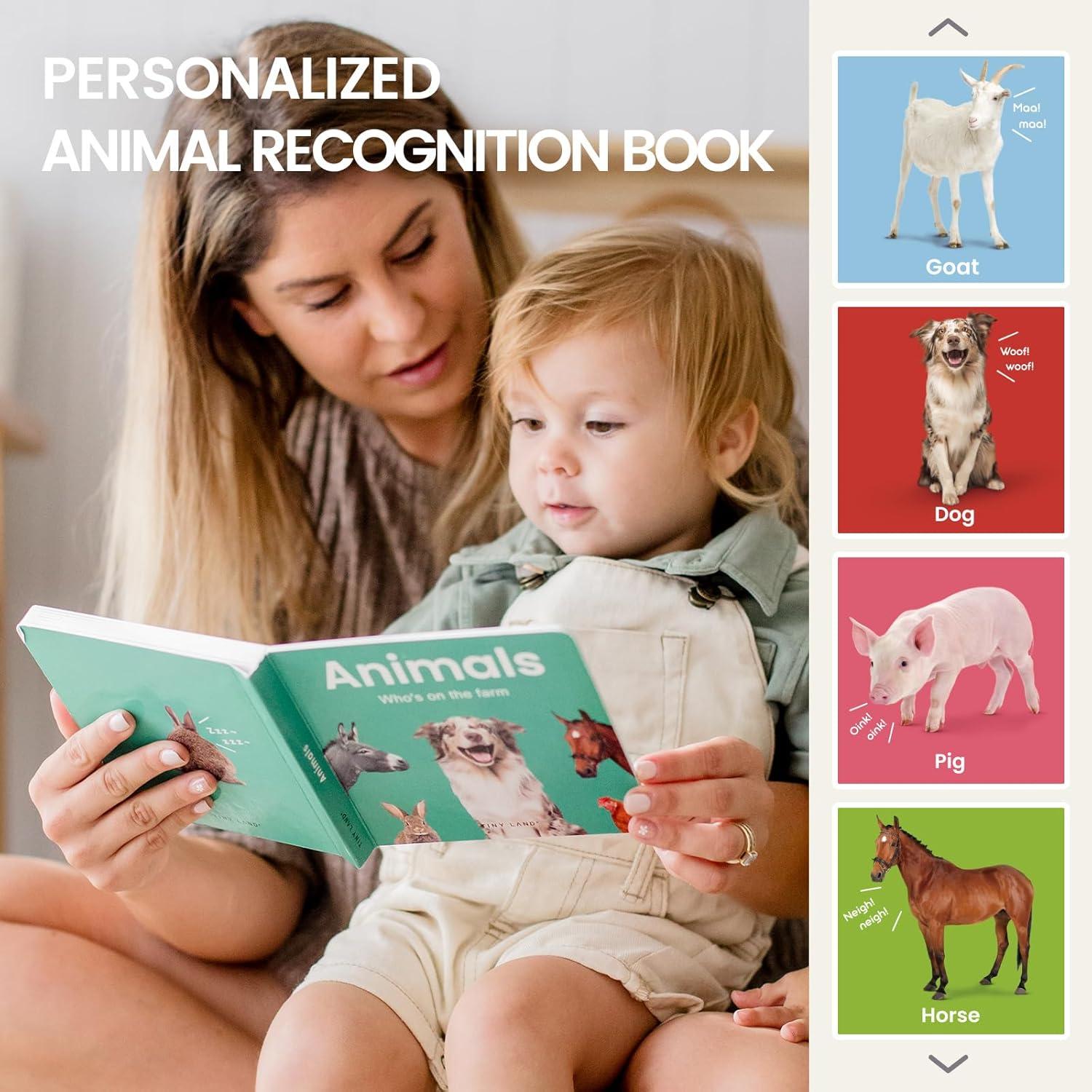 imageTiny Land Montessori Toy Set for Babies 79 Months Senser Play Kit 5in1 Wooden Learning Toys with Object Permanence Box Sensory Ball Stacking Cups and Mirror PuzzleBody Board Book1618M Educational Box