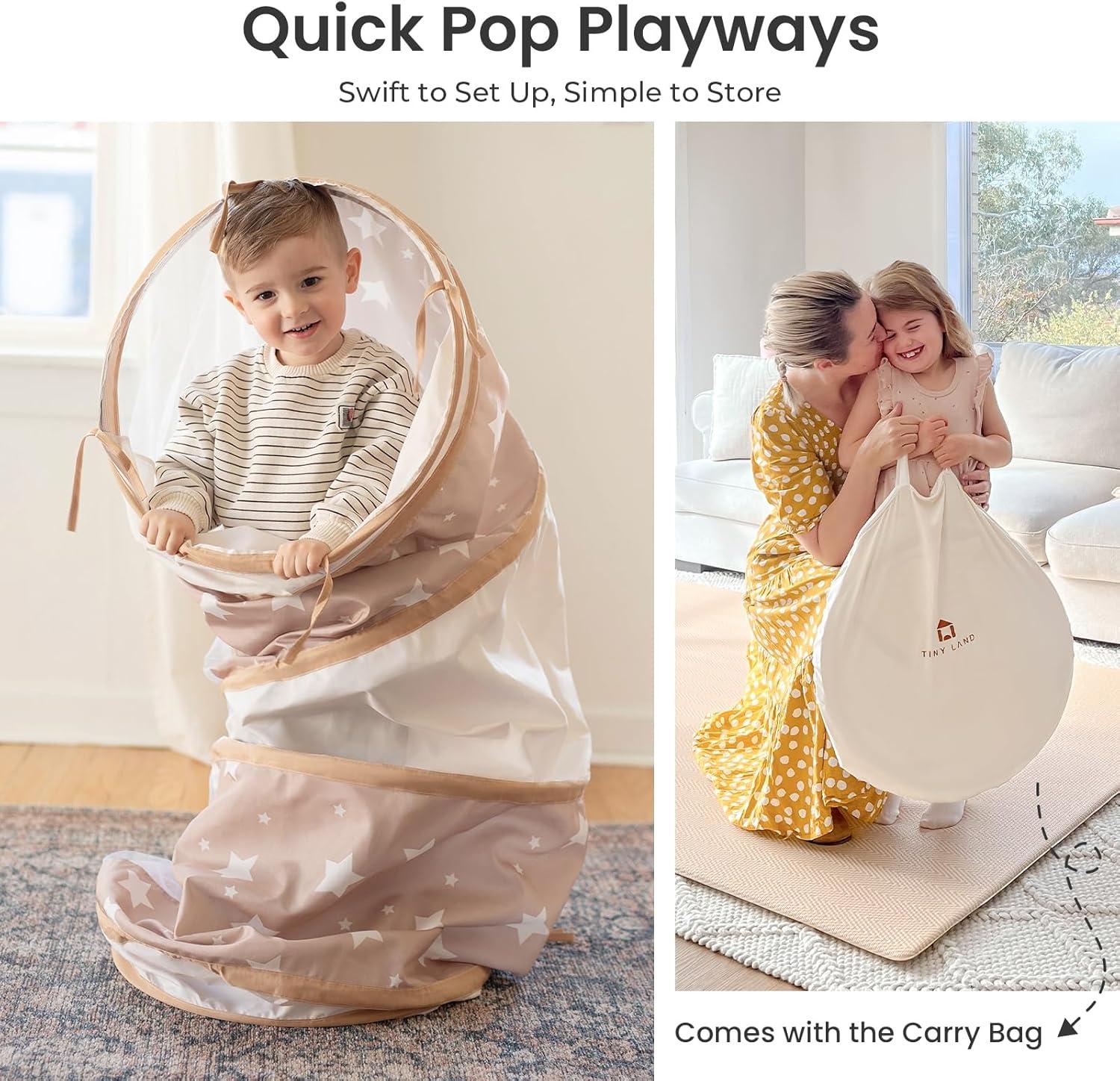 imageTiny Land Tunnel Toys for Toddlers 69 x 18 Baby Tunnel Crawl Indoor Play Tunnel for Kids to Crawl Through Pop Up Dog Tunnel Baby Outdoor ToysKhaki