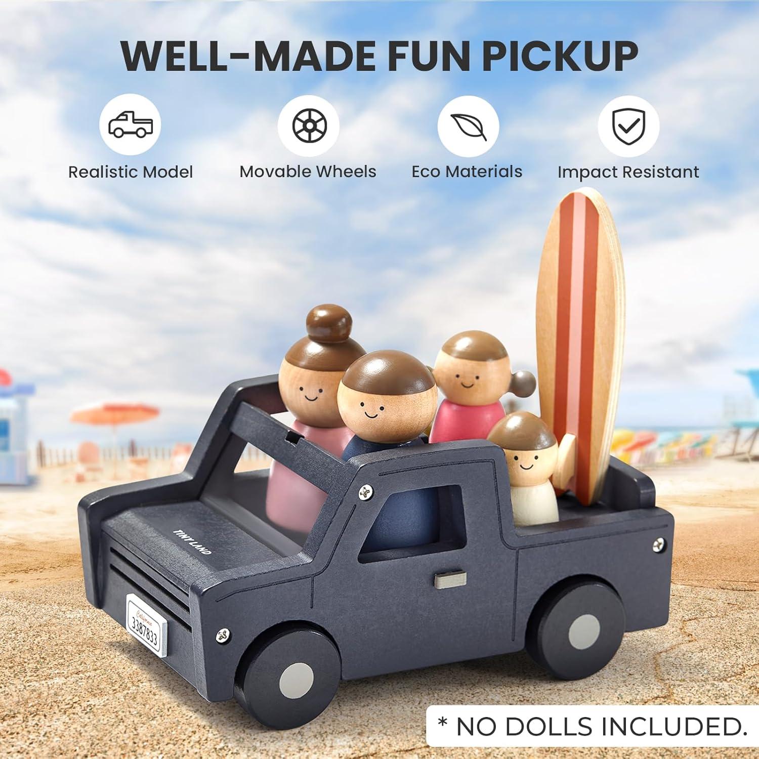 imageTiny Land Wooden Dollhouse Garage Set Realistic Design with Garage WorkbenchLawn Mower amp SUV Car Expansion Dollhouse Furniture amp Accessories for Doll house Educational Pretend Play Gift for Kids