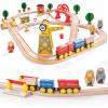56pcs Wooden Train Set
