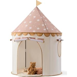 Tiny Land Kids Play Tent, Pop-Up Cute Toddler Tents, Portable Baby Tent for Indoor Fun & Imagination(Khaki)