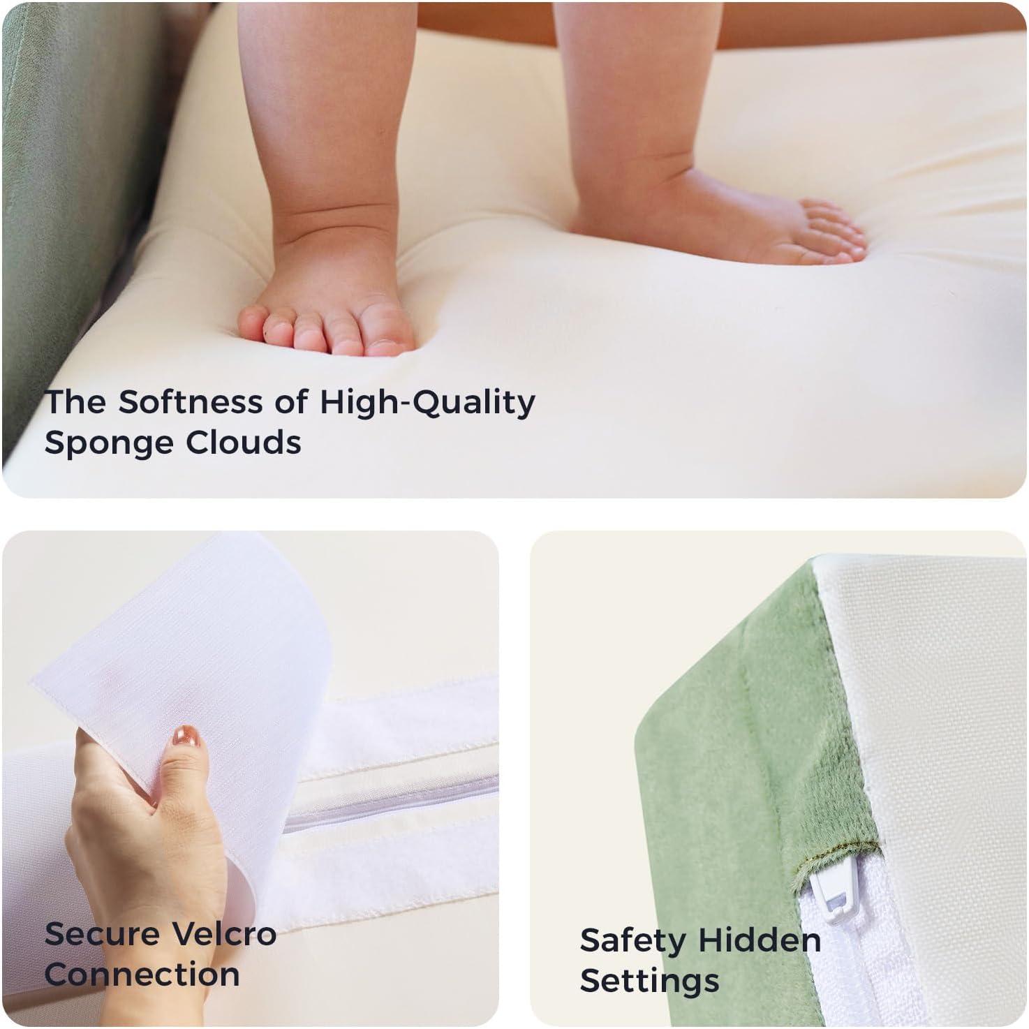 imageTiny Land Soft Foam Climbing Blocks for Toddlers 6Piece Baby Foam Climbing Blocks Indoor Playground Climbing Toys Ideal Gift for Kids Activity Crawling and Sliding Foam Play Set MorandiVintage