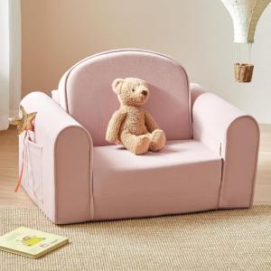 Tiny Land 2-in-1 Foldable Kids Couch with Pockets – Soft Thick Toddler Sofa, Lounger Couch, Convertible Kids Chair for Playroom, Bedroom or Living Room, Gift for Boys & Girls(Green)(Pink)